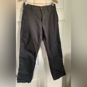 Eddie Bauer Fleece Lined Pants Men's 34x30 Dark Gray Canvas Work Winter Outdoors